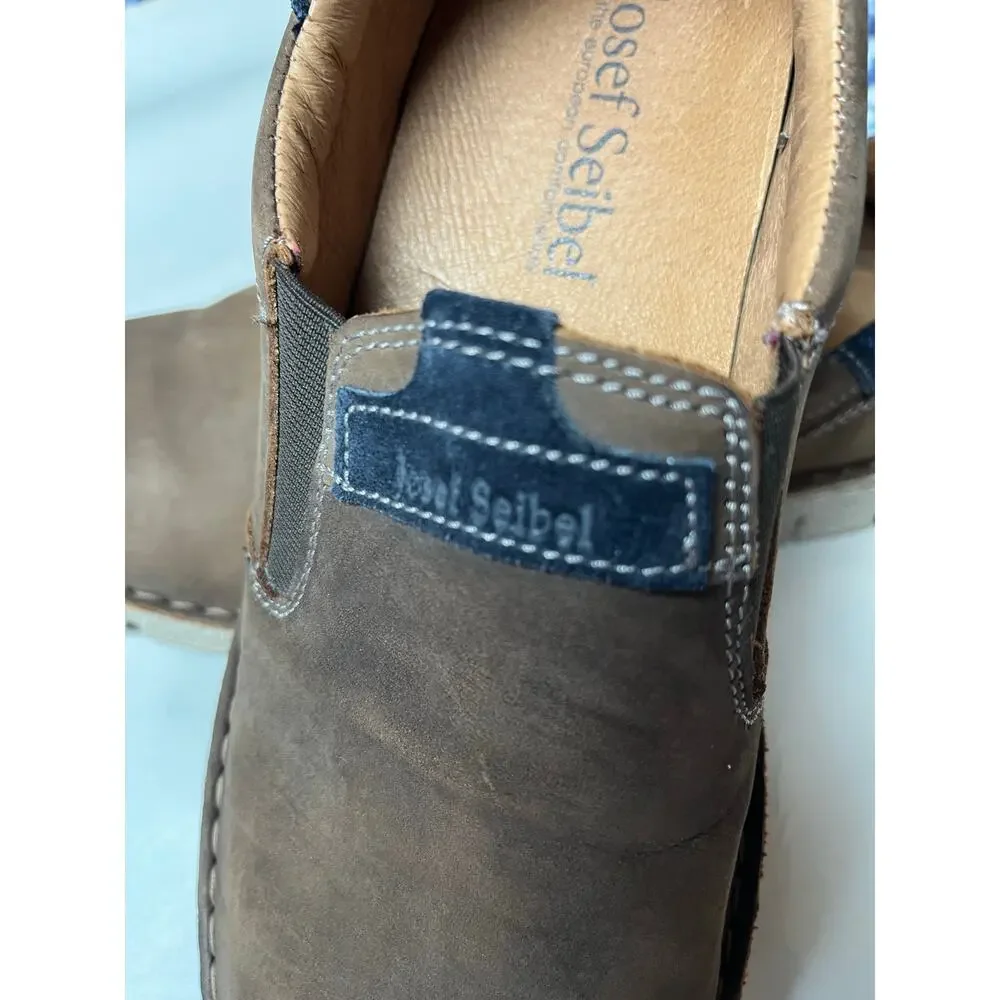Josef Seibel | Men's Size 42 Ruben Slip-On Brown Leather Loafer